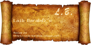 Laib Barabás névjegykártya